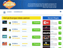 Tablet Screenshot of casinokollen.com